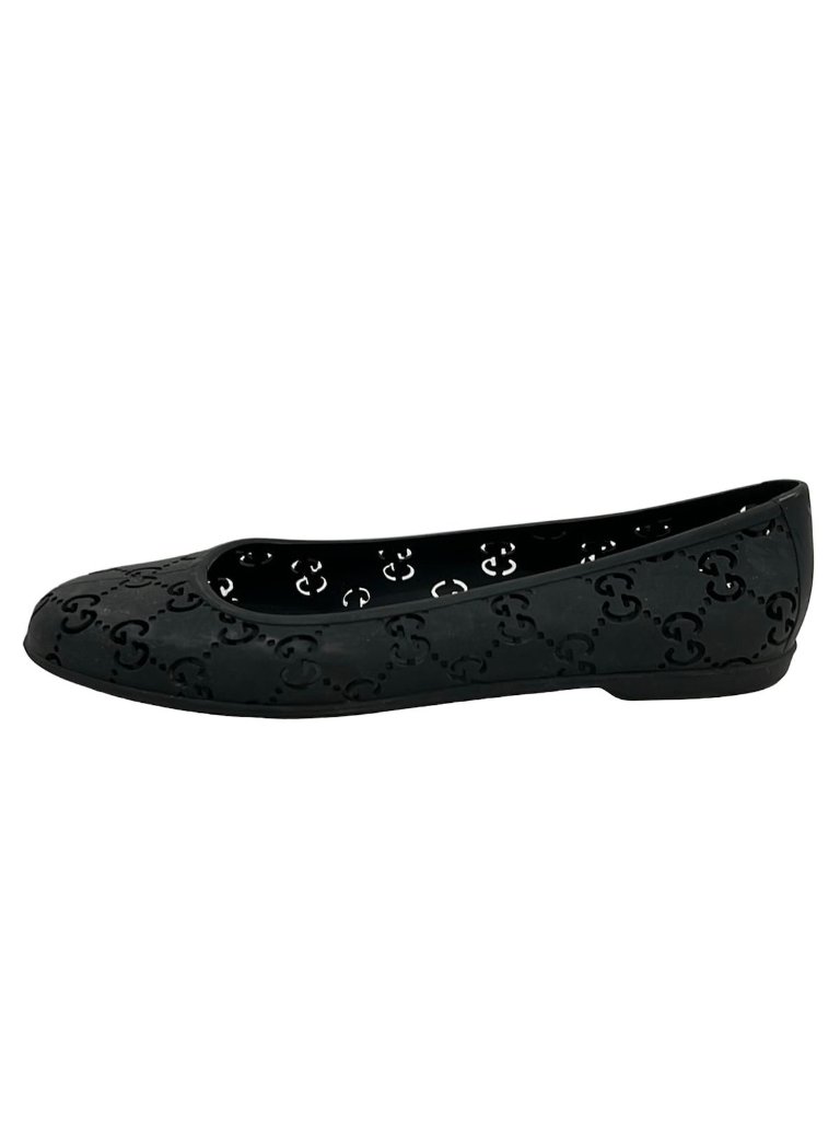 Gucci Flat Shoes Black Gg Pattern